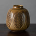 Gerd Bogelund for Royal Copenhagen, Denmark, stoneware vase with leaf decoration J1144