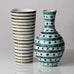 Stig Lindberg for Gustavsberg, Sweden, two faiance vases