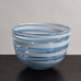 Ingeborg Lundin for Orrefors, bowl in striped blue, white and clear glass M5508