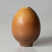 Berndt Friberg for Gustavsberg, Sweden, egg-shaped vase with brown haresfur glaze K2610