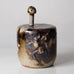 Claes Thell, Sweden, unique stoneware vase with spotted glaze and figures in relief K2563