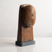 Peter Hayes, own studio, UK, stoneware modernist bust on slate base M4356
