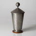 Oscar Antonsson for Athena Ystad, Sweden, pewter lidded jar with engraved tennis player L3315