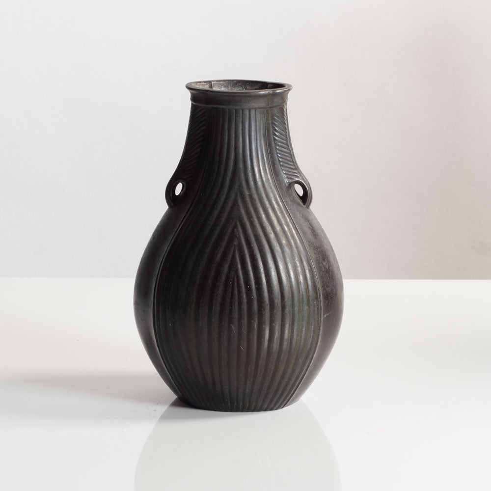 Just Andersen, Denmark, art deco vase in disko metal M5549