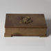 Ystad Brons, Sweden,  bronze box with wood interior and portrait in relief to lid L3364