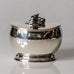 GAB, Sweden, silver lidded jar with floral handle L3394