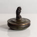 Bernard Hertz, BH Ildfast, Denmark, bronze lidded bowl with owl figure M5424