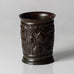 Just Andersen, Denmark, Disko metal vase with relief of Samson and Delilah L3388