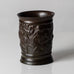 Just Andersen, Denmark, Disko metal vase with relief of Samson and Delilah L3388