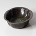 Just Andersen, Denmark, Disko metal scalloped ovoid bowl L3389
