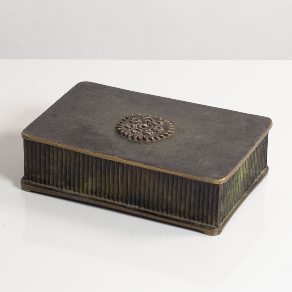 Tinos, Denmark, fluted bronze box M5507
