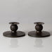 Just Andersen, Denmark, pair of Disko metal candleholders L3390