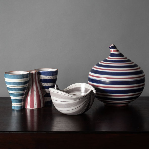 Three items by Stig Lindberg for Gustavsberg, Sweden - Freeforms