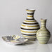 Stig Lindberg for Gustavsberg, Sweden, group of faiance vessels