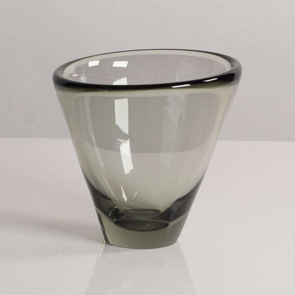 Per Lutken for Holmegaard, Denmark, conical vase in gray glass M5553