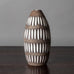 Ingrid Atterberg for Uppsala, stoneware brown and white vase J1322