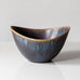 Gunnar Nylund for Rörstrand large ovoid stoneware bowl with blue and brown glaze K2084