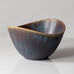 Gunnar Nylund for Rörstrand large ovoid stoneware bowl with blue and brown glaze K2084