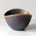 Gunnar Nylund for Rörstrand large ovoid stoneware bowl with blue and brown glaze K2084