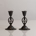 Just Andersen, Denmark, pair of Disko metal candlesticks M4373