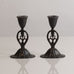 Just Andersen, Denmark, pair of Disko metal candlesticks M4373
