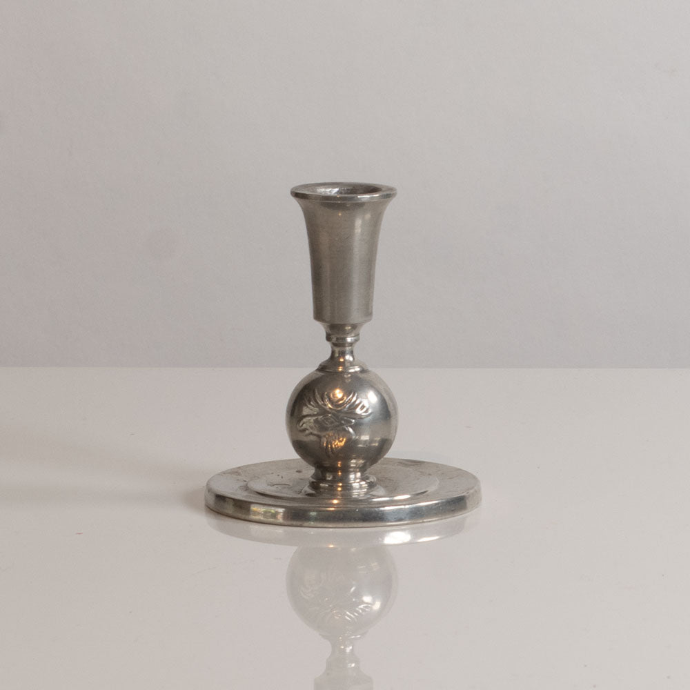 Sweden, pewter candle stick with stag motif M4193