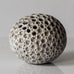 Alan Wallwork, UK, unique stoneware sculptural pod form vessel L3340