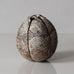 Alan Wallwork, UK, unique stoneware sculptural pod form vessel L3337