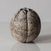 Alan Wallwork, UK, unique stoneware sculptural pod form vessel L3337