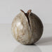Alan Wallwork, UK, unique stoneware sculptural pod form vessel L3336