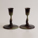 Ystad Brons, Sweden, pair of bronze candle sticks with fish motif M5532