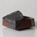 Gerald Weigel, Germany, sculptural vase with brown matte glaze K2862