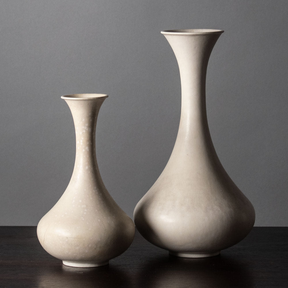 Two vases with white glaze by Gunnar Nylund for Rorstrand