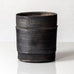 Dan Kelly, UK unique stoneware vase with matte dark brown glaze K2160