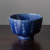 Per Linnemann-Schmidt for Palshus, Denmark, chamotte bowl with blue glaze J1360