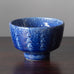Per Linnemann-Schmidt for Palshus, Denmark, chamotte bowl with blue glaze J1360