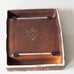 Hertha Bengtson for Rörstrand, stoneware dish with striated brown glaze L3423