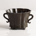 Just Andersen, Denmark, scalloped vase in disko metal L3289
