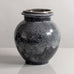 Herman A. Kahler Keramik, Denmark, earthenware vase with black and white glaze M5528
