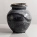 Herman A. Kahler Keramik, Denmark, earthenware vase with black and white glaze M5528