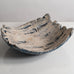 Ulla Viotti, Sweden, large unique stoneware bowl with unglaze blue and white matte surface M5486