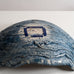 Ulla Viotti, Sweden, large unique stoneware bowl with unglaze blue and white matte surface M5486