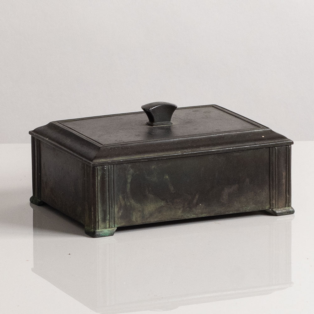 Just Andersen, Denmark, lidded box in disko metal M5511