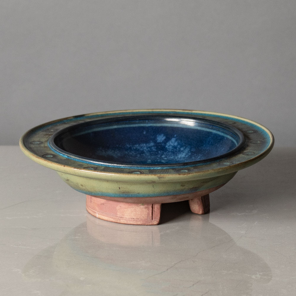 Wilhelm Kåge for Gustavsberg, Sweden, unique stoneware "Farsta" bowl H1661