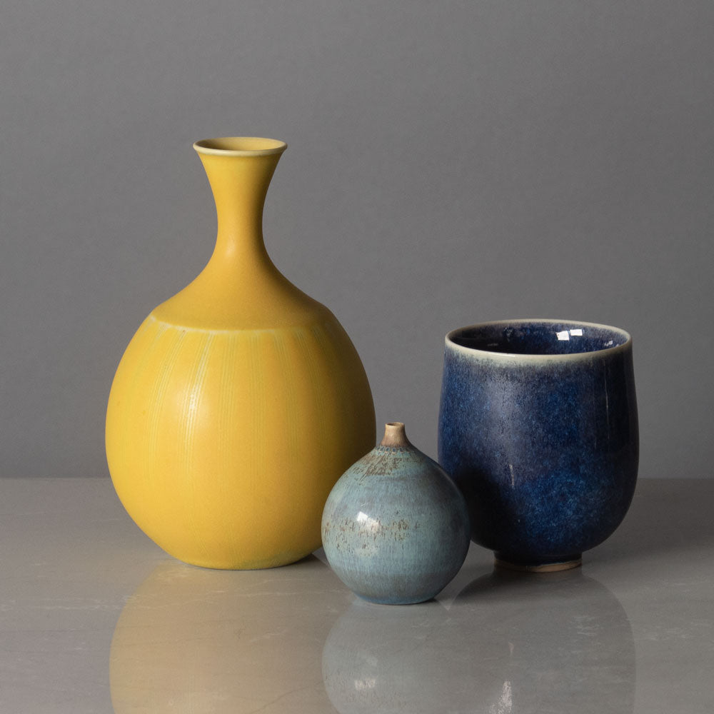 Group of small vases by Stig Lindberg for Gustavsberg, Sweden
