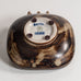 Bode Willumsen for Royal Copenhagen, Denmark, stoneware bowl with three pigs to rim, Sung glaze M5416