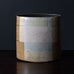 Bente Hansen, Denmark, unique stoneware vase with pale  brown and cream glaze L3444