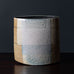 Bente Hansen, Denmark, unique stoneware vase with pale  brown and cream glaze L3444