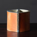 Bente Hansen, Denmark, unique stoneware segmented vase with brick red, blue and pale gray matte glaze L3304