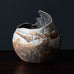 Ulla Viotti, Sweden, unique stoneware vessel with matte brown and blue surface K2575